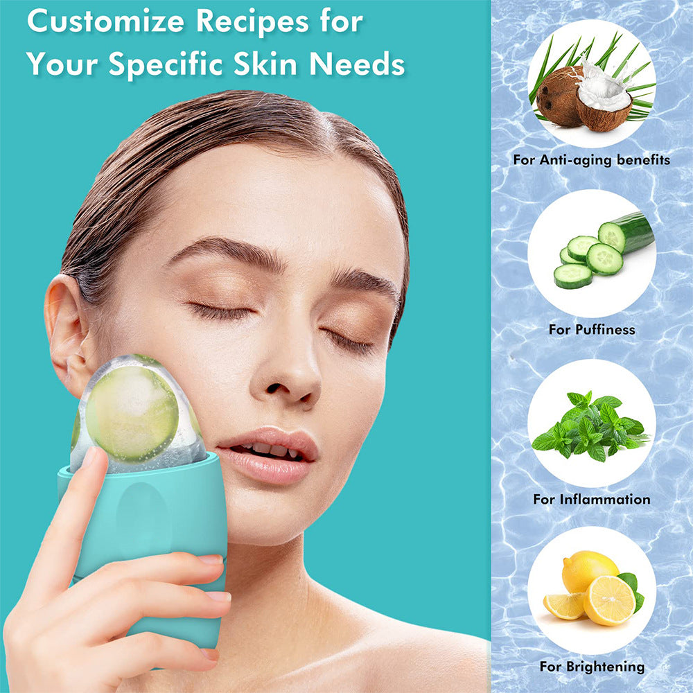 Ice Face Roller – Silicone Skin Tightening Tool for Pore Shrinking, Dark Circles & Facial Lifting