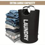 1 Gallon Waterproof Fabric Laundry Basket – Collapsible Clothes Storage Organizer for Home & Bathroom