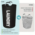 1 Gallon Waterproof Fabric Laundry Basket – Collapsible Clothes Storage Organizer for Home & Bathroom