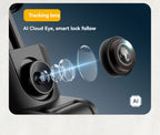 360° Auto Face Tracking Tripod – Smart Selfie Stick with AI Motion Tracking, Remote Control & LED Fill Light